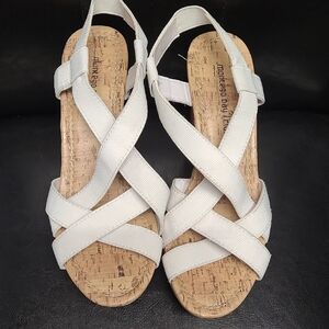 Montego Bay Club White Crisscross Sandals